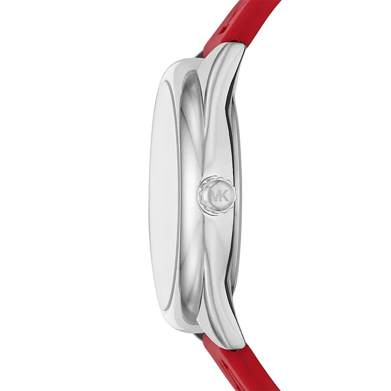Michael Kors Janelle Red Dial Silicone Ladies Watch- MK7144